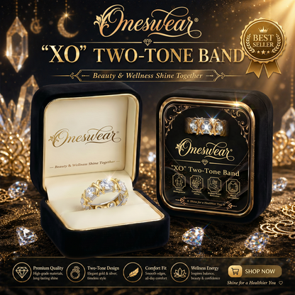 🔥 90% OFF TODAY: 💎Oneswear®"XO" TWO-TONE BAND – The Elegant Sparkle You Deserve ✨