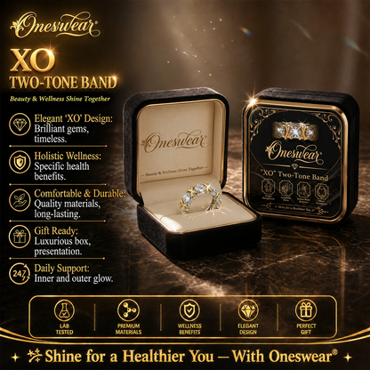 🔥 90% OFF TODAY: 💎Oneswear®"XO" TWO-TONE BAND – The Elegant Sparkle You Deserve ✨