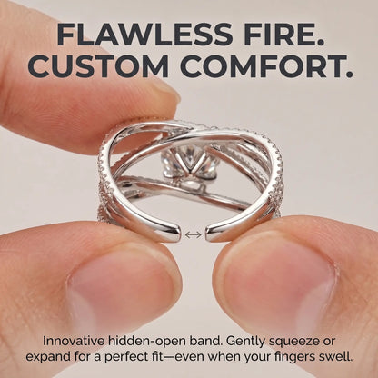 🔥Today Only: 90% OFF! Eternal "Past, Present & Future" 2-Carat Moissanite Ring (Adjustable Fit)
