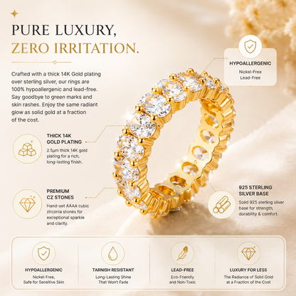 🔥💍 90% OFF TODAY: Oneswear®Flawless Eternity Slim Band – The Elegant Sparkle You Deserve ✨