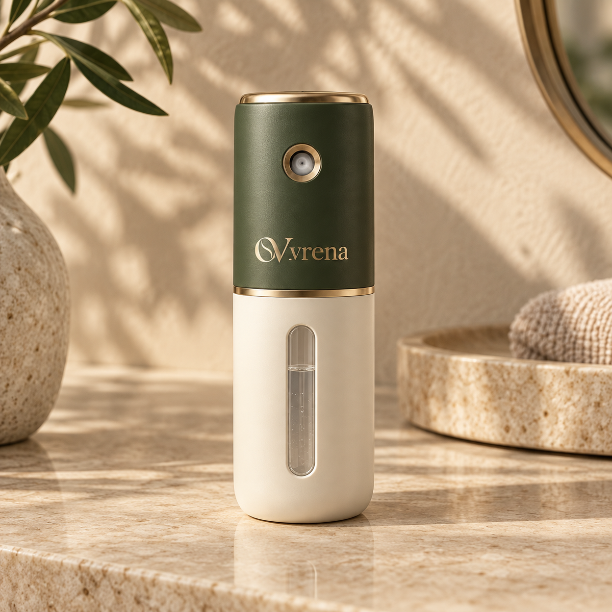 Olvrena® DewMist Portable Facial Mister – On-the-Go Hydration Sprayer