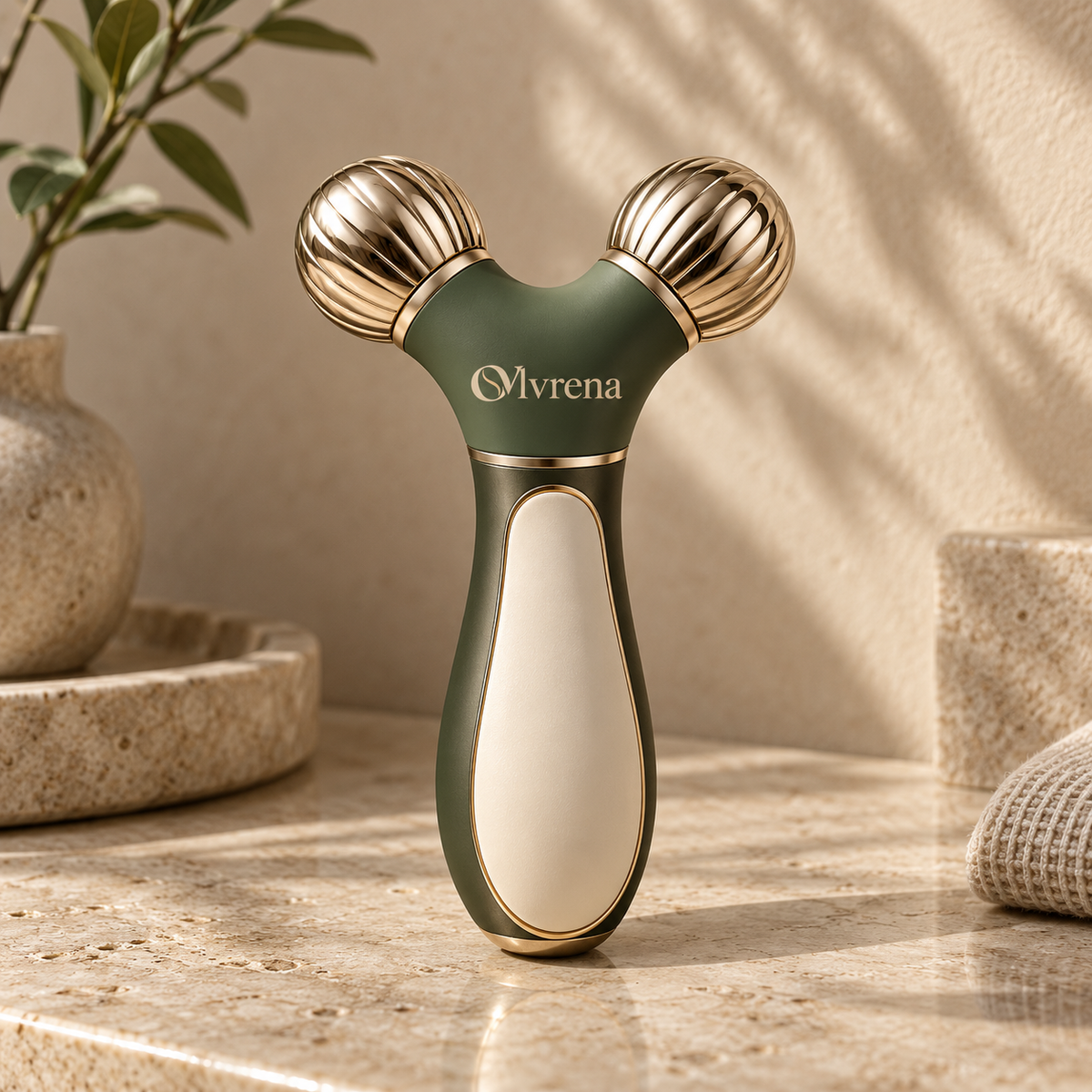 Olvrena® BodyContour Dual-Roller Massager – Sculpting Body Care Tool