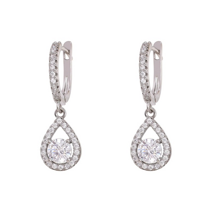 Elegant Teardrop Dangle Hoop Earrings